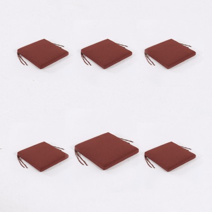 Cojin para exterior asiento olefin Rojo - Pack 6 unidades