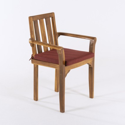 Cojin para exterior asiento olefin Rojo - Pack 6 unidades