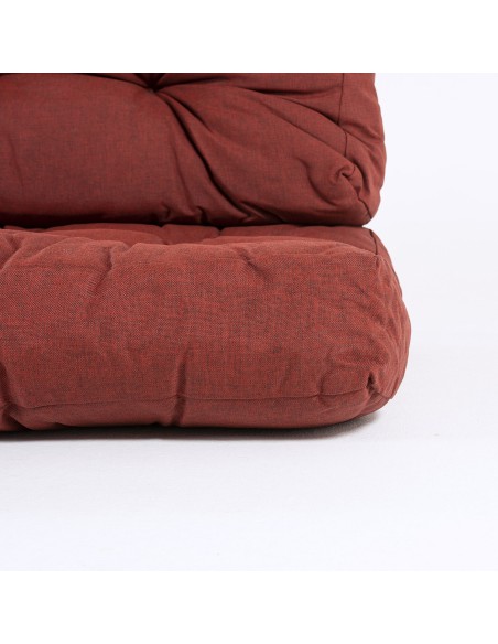Cojines para palets asiento y respaldo olefin rojo - Pack 4 unidades