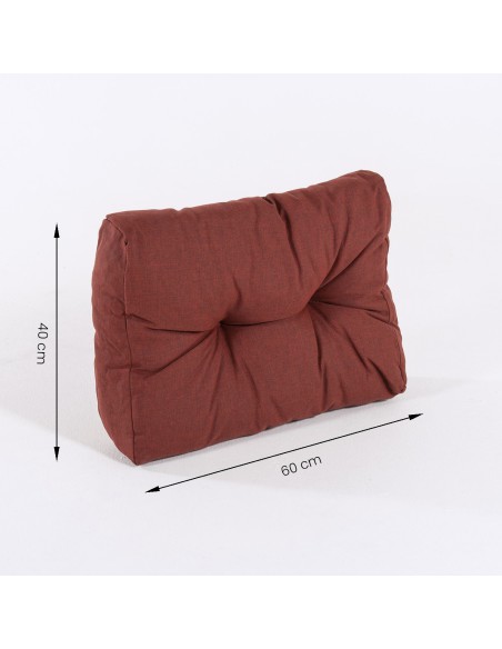 Coussin d'angle pour palette olefine couleur rouge