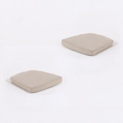 Cojin asiento para jardin curvado Olefin Marron Tostado - Pack 2 unidades 2
