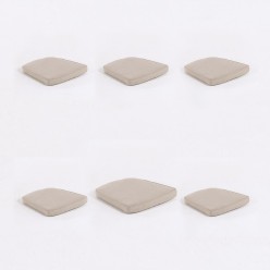 Coussin de siege de jardin courbe olefine tan brun - Pack 6 unites 2