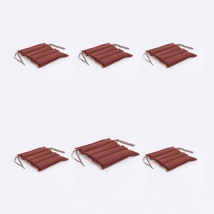 Cojin asiento para jardin 37 cm Olefin rojo  - Pack 6 unidades
