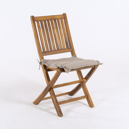 Almofada para assento externo 37 cm Olefina Castanho Castanho - pack de 2 unidades