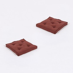 Cojin asiento de jardin 42 cm Olefin rojo - Pack 2 unidades 2