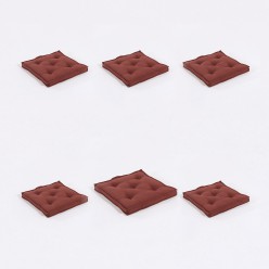 Almofada de assento de jardim 42 cm Vermelho olefina - pack de 6 unidades 2