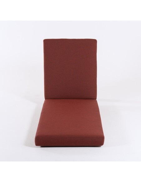 Almofada espreguicadeira de alta espessura para jardim Olefina vermelha