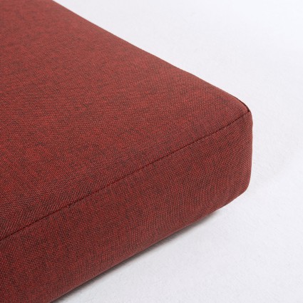 Coussin de chaise longue haute epaisseur pour jardin olefine rouge - Pack 2 unites