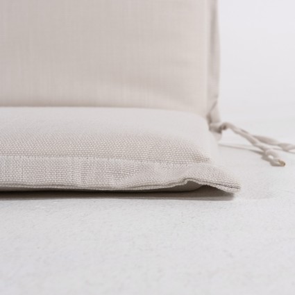 Cojin con respaldo para sillon apilable de jardin olefin crudo - Pack 2 unidades