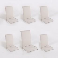 Almofada com encosto para cadeira de jardim empalhavel olefin cru - pack de 6 unidades 2