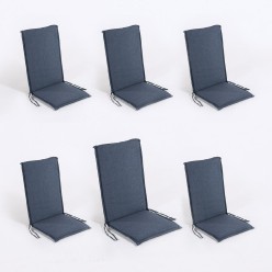 Almofada com encosto para poltrona de jardim empalhavel olefin Blue - pack de 6 unidades 2