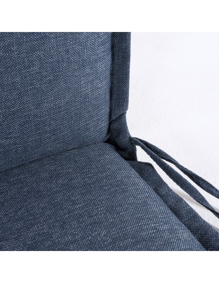 Cojin con respaldo para sillon apilable de jardin olefin Azul - Pack 6 unidades Cojin con respaldo para sillon apilable de jardin olefin Azul - Pack 6 unidades