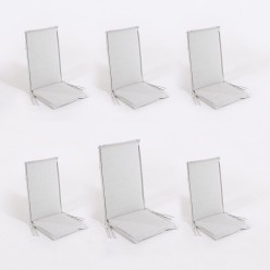 Almofada com encosto para poltrona de jardim empalhavel olefina cinza claro - pack 6 unidades 2