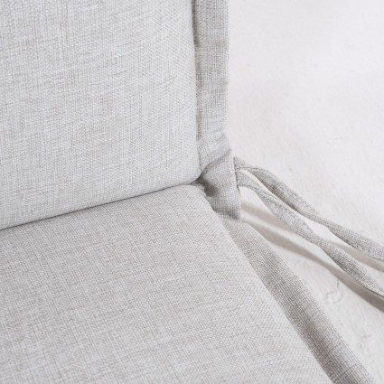 Cojin con respaldo para sillon apilable de jardin olefin gris claro - Pack 6 unidades