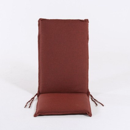 Cojin con respaldo para sillon apilable de jardin olefin rojo - Pack 2 unidades