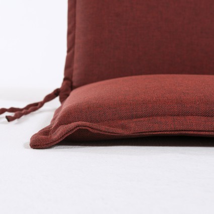 Cojin con respaldo para sillon apilable de jardin olefin rojo - Pack 2 unidades