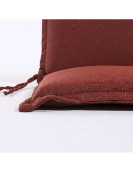 Cojin con respaldo para sillon apilable de jardin olefin rojo - Pack 2 unidades