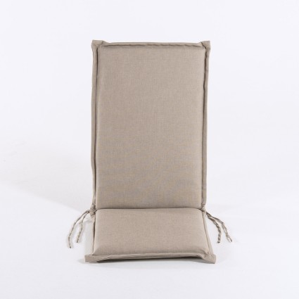 Cojin con respaldo para sillon apilable de jardin olefin marron tostado - Pack 6 unidades