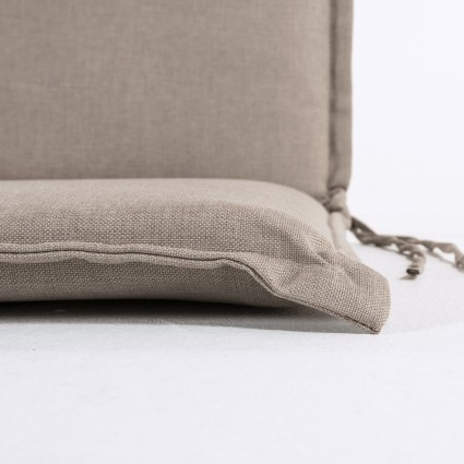 Cojin con respaldo para sillon apilable de jardin olefin marron tostado - Pack 6 unidades