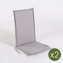 Almofada com encosto para cadeira empalhavel de jardim de pedra padrao - pack de 2 unidades