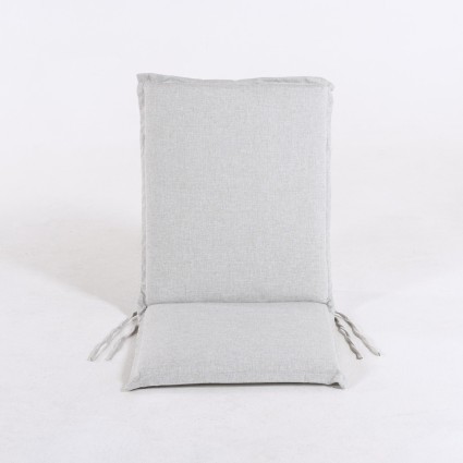 Almofada de posicao de cadeira de teca para olefina de jardim cinza claro - pack de 6 unidades