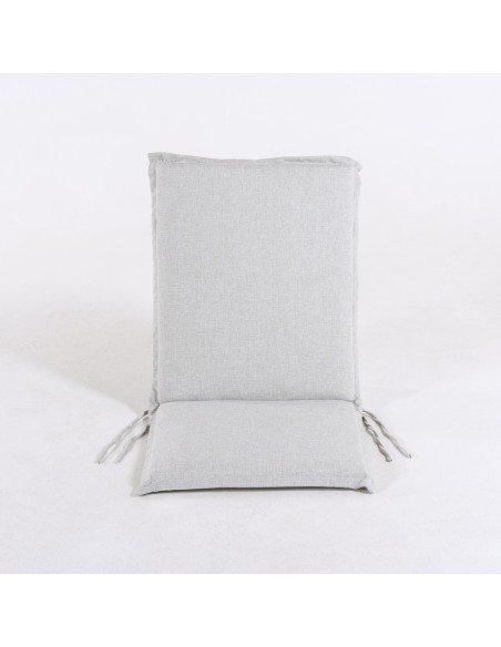 Almofada de posicao de cadeira de teca para olefina de jardim cinza claro - pack de 6 unidades
