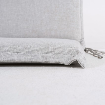 Almofada de posicao de cadeira de teca para olefina de jardim cinza claro - pack de 6 unidades