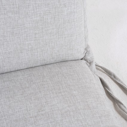 Almofada de posicao de cadeira de teca para olefina de jardim cinza claro - pack de 6 unidades