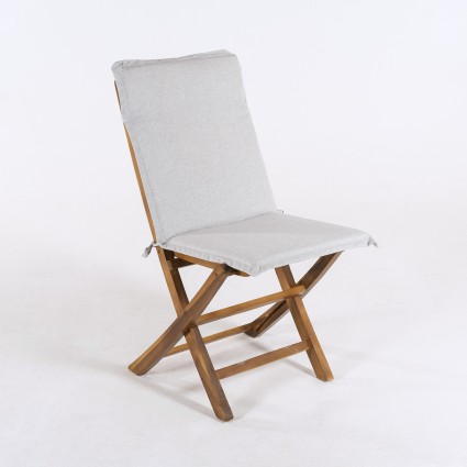 Almofada de posicao de cadeira de teca para olefina de jardim cinza claro - pack de 6 unidades