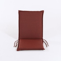 Coussin de positions de chaise en teck pour jardin olefine rouge 2