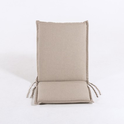 Almofada de posicao de cadeira de teca para olefina de jardim marrom torrado - pack de 6 unidades