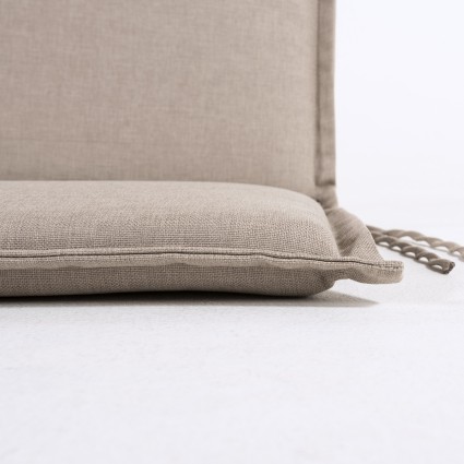 Almofada de posicao de cadeira de teca para olefina de jardim marrom torrado - pack de 6 unidades