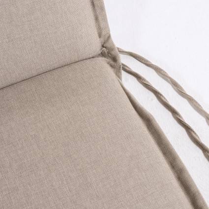 Almofada de posicao de cadeira de teca para olefina de jardim marrom torrado - pack de 6 unidades