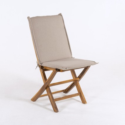 Almofada de posicao de cadeira de teca para olefina de jardim marrom torrado - pack de 6 unidades