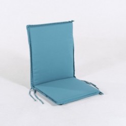 Coussin de position de chaise en teck pour jardin standard turquoise