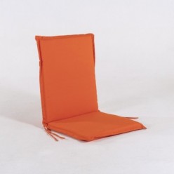 Cojín posiciones silla teca para jardín estándar naranja