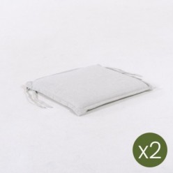 Almofada para cadeira de jardim em olefina cinza claro - Pack 2 unidades