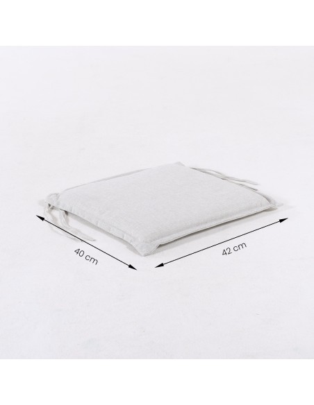 Cojin para silla de teca de jardin olefine gris claro - Pack 2 unidades