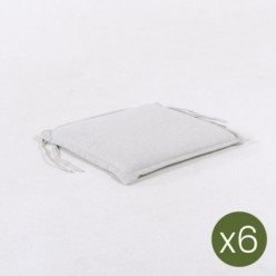Almofada para cadeira de jardim em olefina cinza claro - Pack 6 unidades