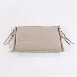 Coussin d'assise de chaise en teck pour jardin olefine tan brun 2