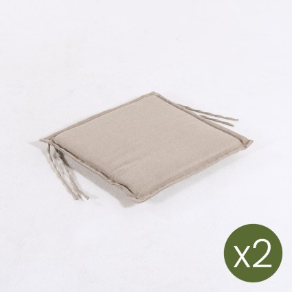 Cojin para silla de teca de jardin olefinemarron tostado - Pack 2 unidades