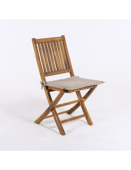 Cojin para silla de teca de jardin olefin marron tostado - Pack 6 unidades