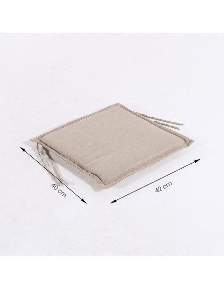 Cojin para silla de teca de jardin olefin marron tostado - Pack 6 unidades