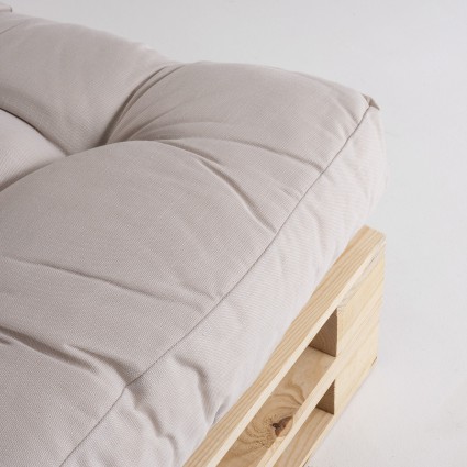 Sofa de pales y cojines asiento con respaldo Olefin crudo - Pack 4 unidades