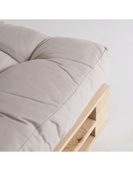 Sofa de pales y cojines asiento con respaldo Olefin crudo - Pack 4 unidades