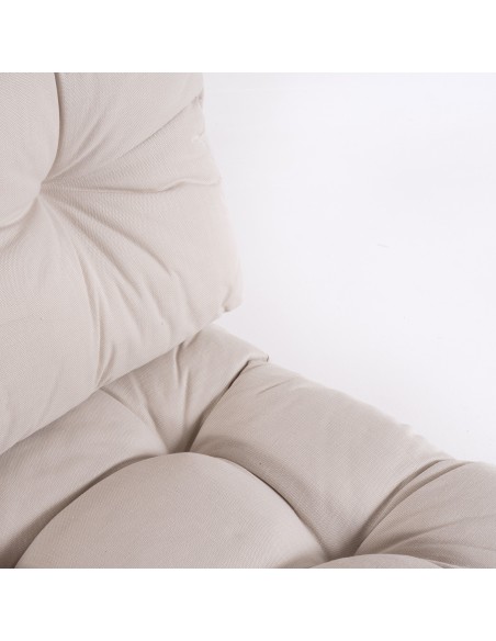 Sofa de pales y cojines asiento con respaldo Olefin crudo - Pack 4 unidades
