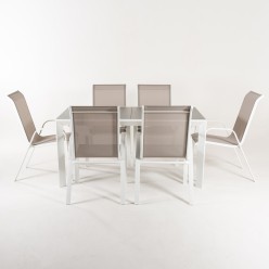 Conjunto muebles jardin. Mesa 160/210 y 6 sillones Laver 2