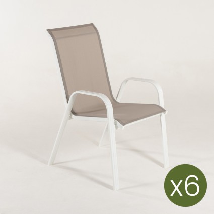 Fauteuil de terrasse empilable Malmo Laver - Pack 6 unites