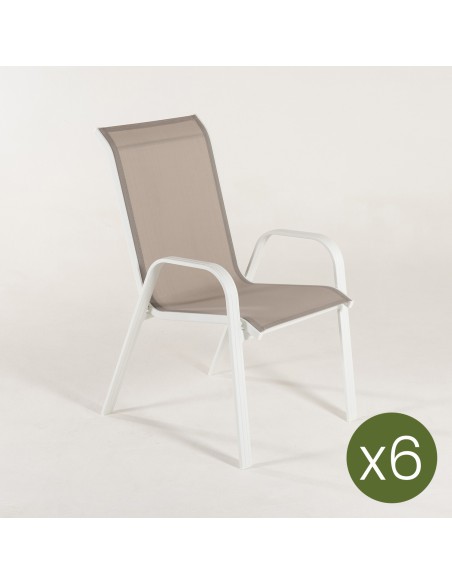 Fauteuil de terrasse empilable Malmo Laver - Pack 6 unites