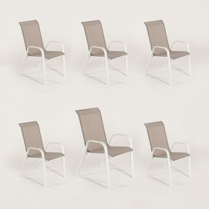 Sillon de terraza apilable Malmo Laver - Pack 6 unidades